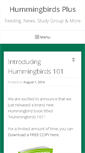 Mobile Screenshot of hummingbirdsplus.org
