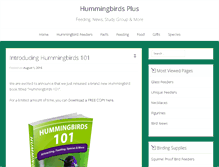 Tablet Screenshot of hummingbirdsplus.org